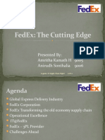Fedex: The Cutting Edge: Presented By: Amritha Kamath H 9005 Anirudh Sonthalia 9006