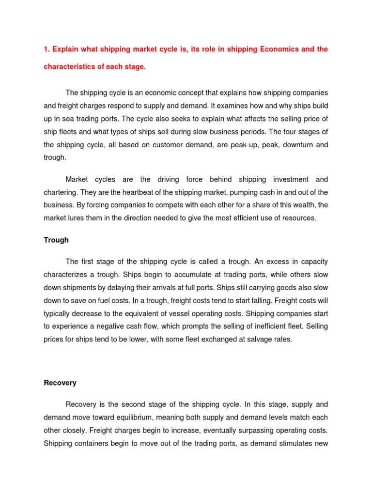 Shipping Cycle | PDF | Supply And Demand | Ships