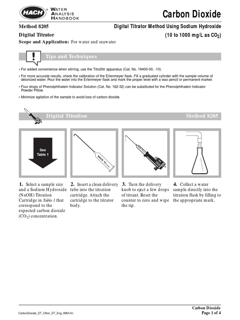 Metodo Hach Co2 PDF Titration Chemistry
