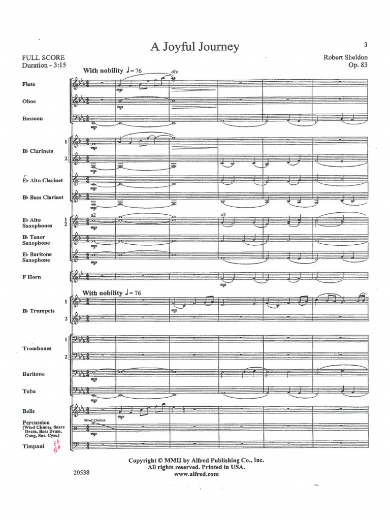 Joyful Journey Score Pdf