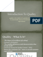 Introduction to Quality