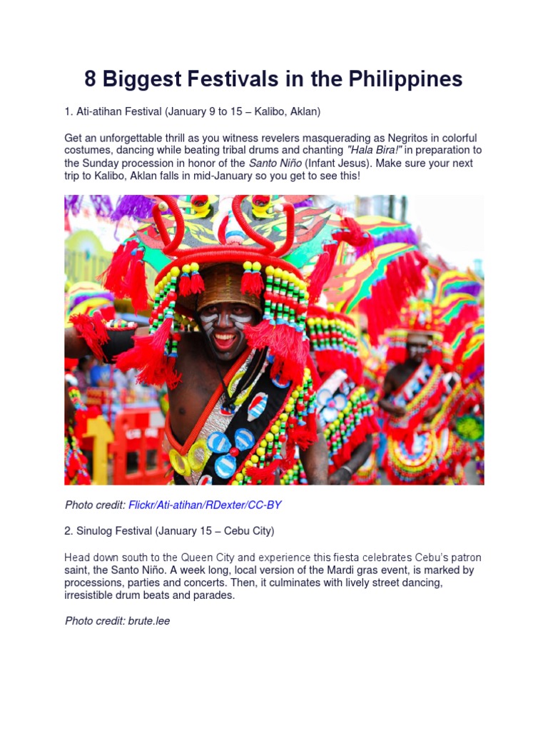 8 Festivals in The Philippines | PDF | Festival | Entertainment Events