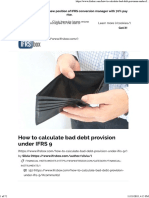 Bad Debt Provision Under IFRS 9