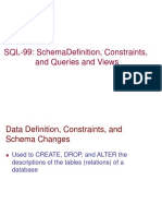 SchemaDefinition, Constraints, and Queries and Views