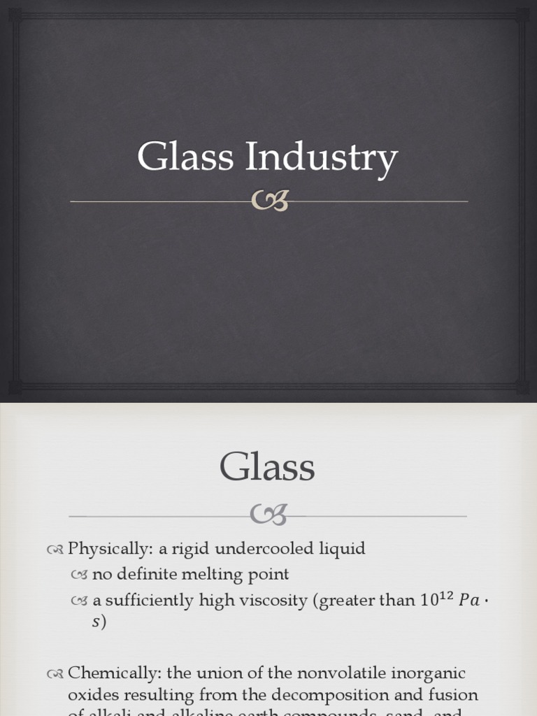 Glass Industry Pdf Glasses Silicon Dioxide