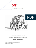 Instrucciones Carretilla Elevadora Diesel Kipor KDF35