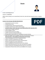 Resume Finance Executive