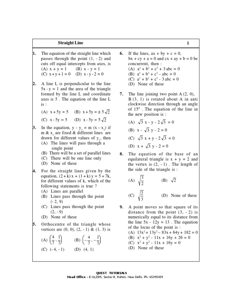 Geometry Problem Set | PDF