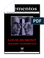 Elementos 33 Louis Dumont - Holismo Hierárquico