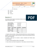 Curso Profissional Mod 1 - Excel. Ficha de Trabalho #6