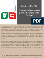 Lei n° 11.445_07 Diretrizes Nacionais para o Saneamento Básico