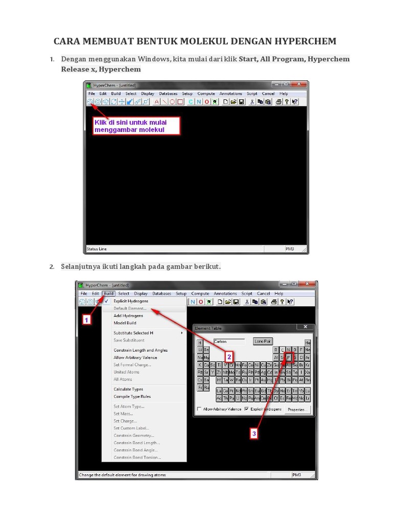 Membuat Bentuk Molekul di Hyperchem | PDF | Pengelolaan Keuangan & Uang ...