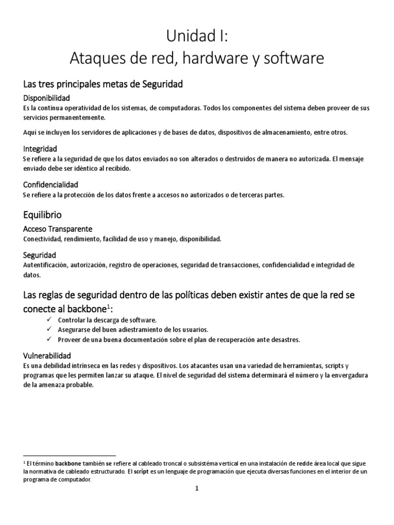 Unidad 1 | PDF | Hacker de seguridad | La seguridad informática
