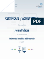 Antimicrobial Prescribing and Stewardship - Certificate of Completion