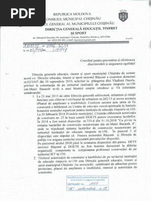 Direcţia Generală Educaţie Tineret şi Sport Chișinău Republica Moldova