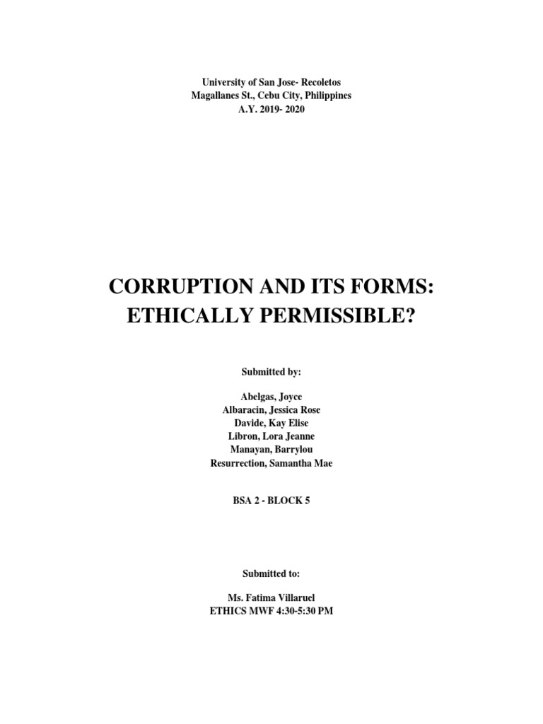 Ethics Corruption Pdf Utilitarianism Morality