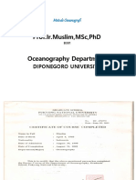 Metode Oseanografi Kimia Dan Sedimen