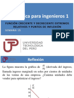 Semana 15 Ses 29 Función Creciente y Decreciente Extremos Relativos y Puntos de Inflexión PDF