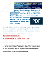 La Digitalización en Alta Resolución, Traducción A Todos Los Idiomas Del Mundo 4 000 Planos y Las 10 000 Ordenes Telepáticos