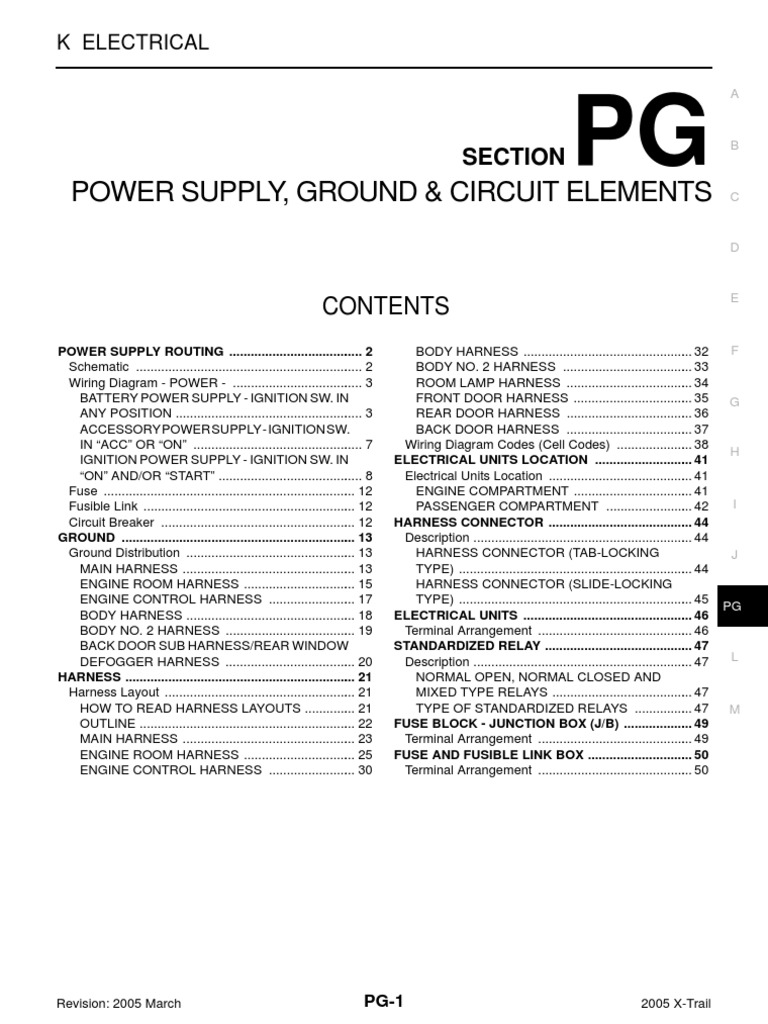 Nissan X-Trail T30 Wiring Guide | PDF | Fuse (Electrical) | Vehicles