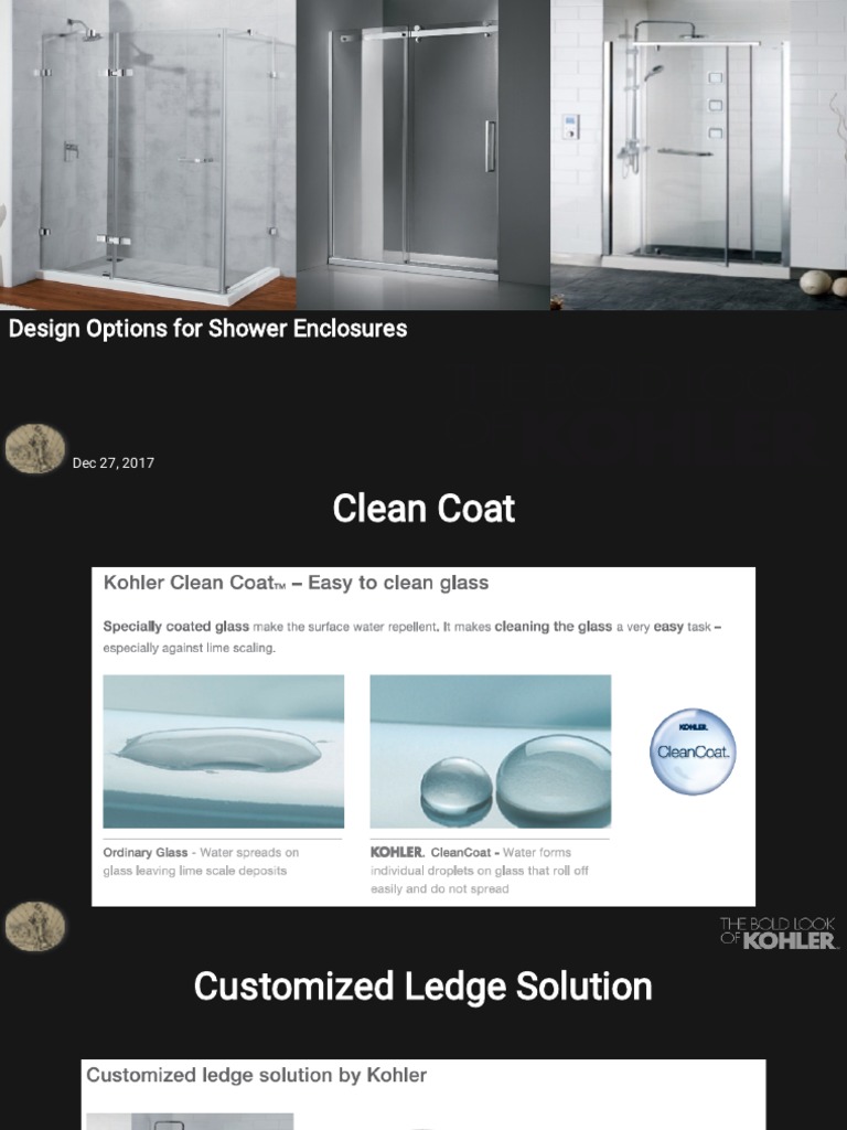 Kohler Shower Enclosure Door Architectural Design