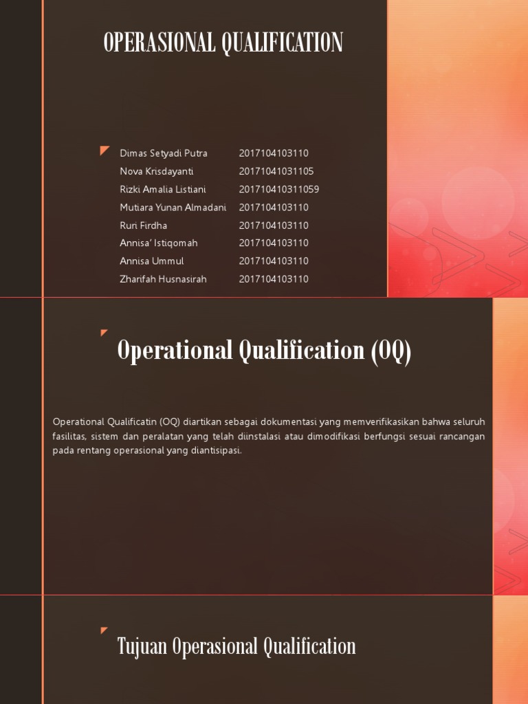 Operational Qualification | PDF