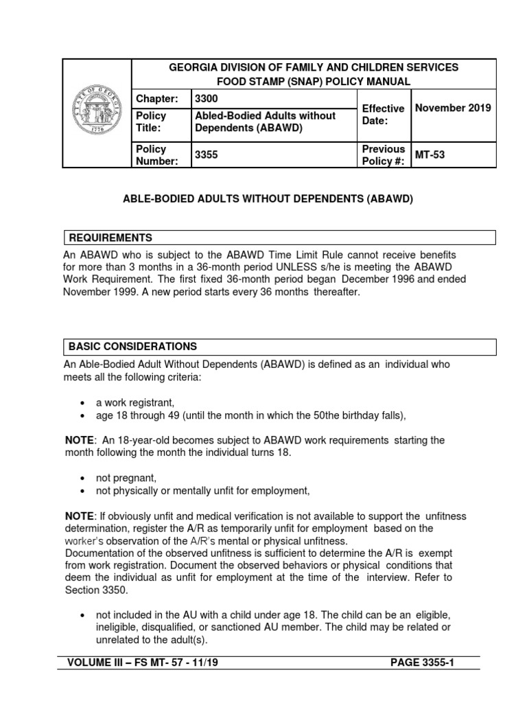 Food Stamp Policy Manual PDF Supplemental Nutrition