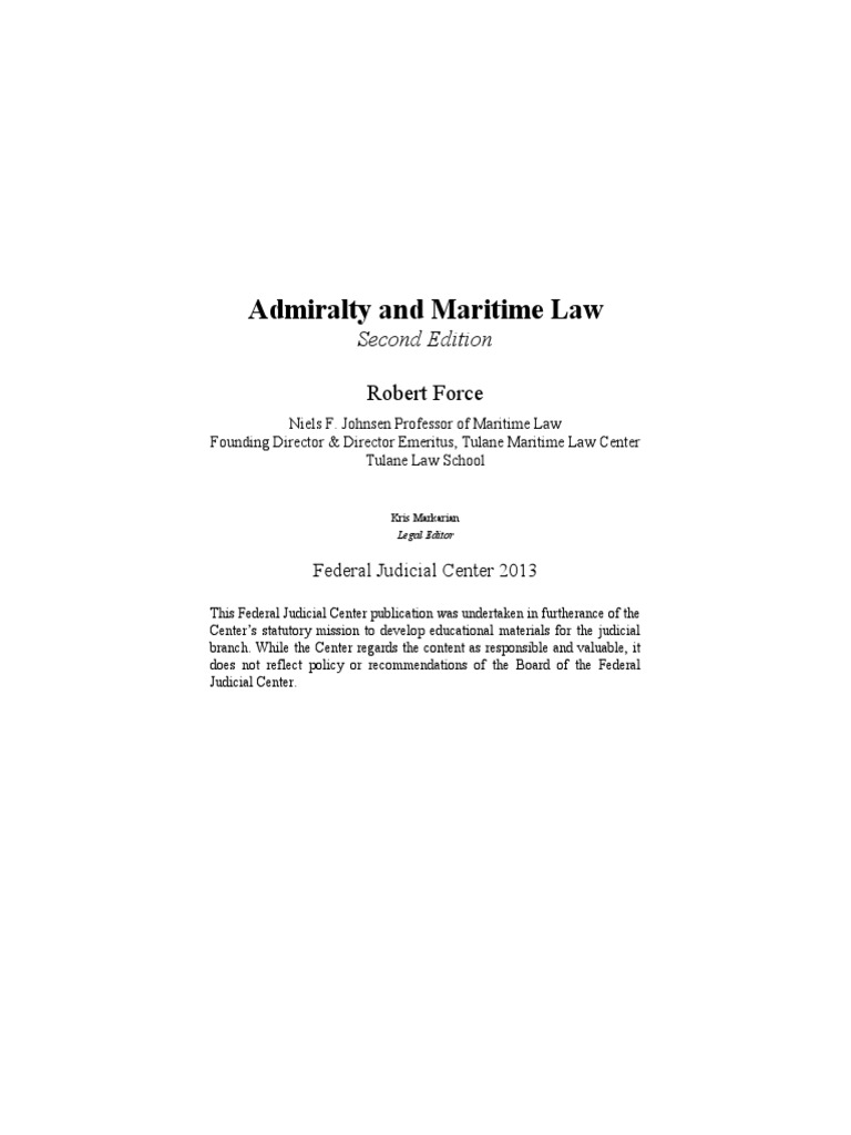 Admiralty 2 D Pdf Admiralty Law Diversity Jurisdiction
