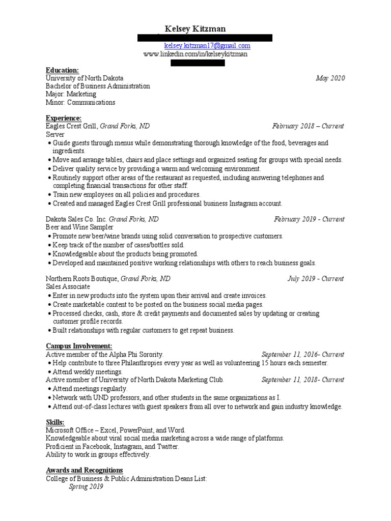 Marketing Grad with Sales Experience | PDF | Social Media | Popular ...