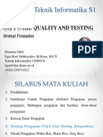 Strategi Pengujian - Software Quality and Testing - Teknik Informatika S1 PDF