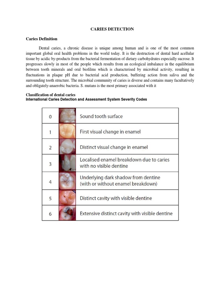 Caries Detection and Classification Methods | PDF | Human Tooth | Dentistry