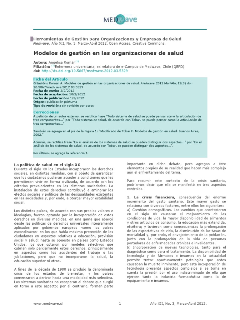 Modelos de Gestión en Salud | PDF | Sistema de salud | Planificación