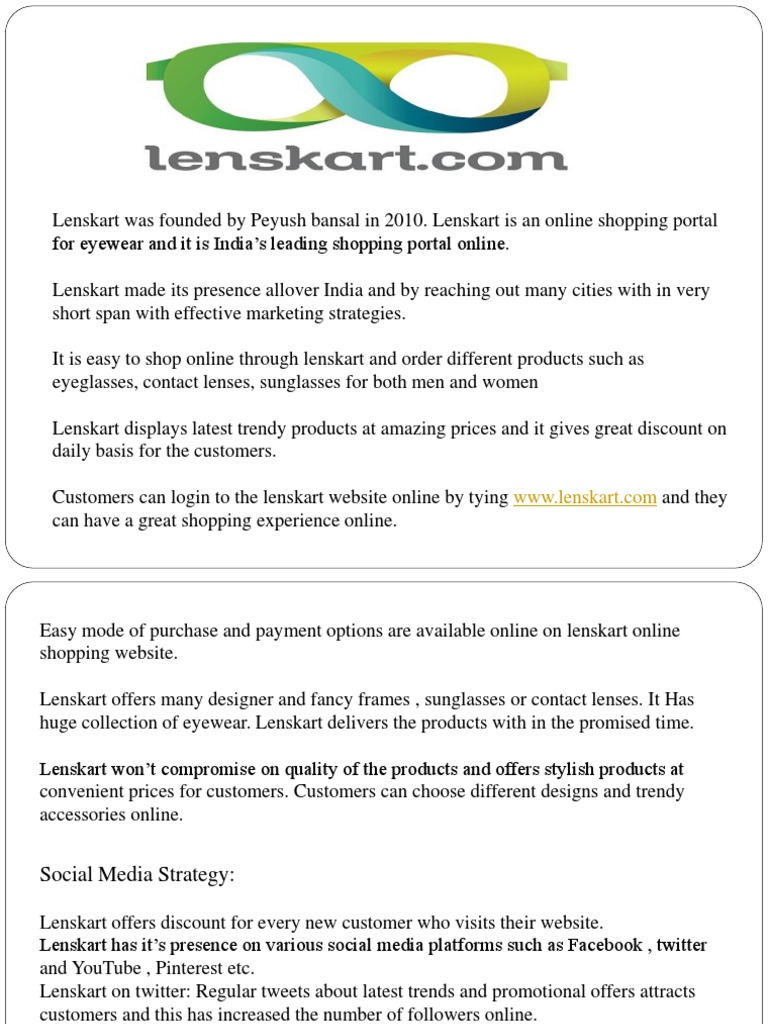 Lenskart PPT Assignment 4 PDF Search Engine Optimization Digital Marketing