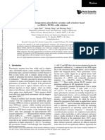 Review On High Temperature Piezoelectric Ceramics and Actuators Based