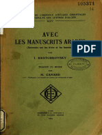 Avec Les Manuscrits Arabes - Kratchkovski