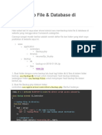 Cara Backup File & Database Di Codeigniter
