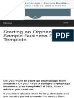 Starting An Orphanage - Sample Business Plan Template PDF