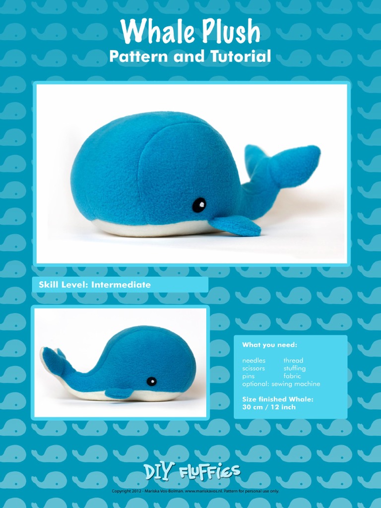 whale plush pattern