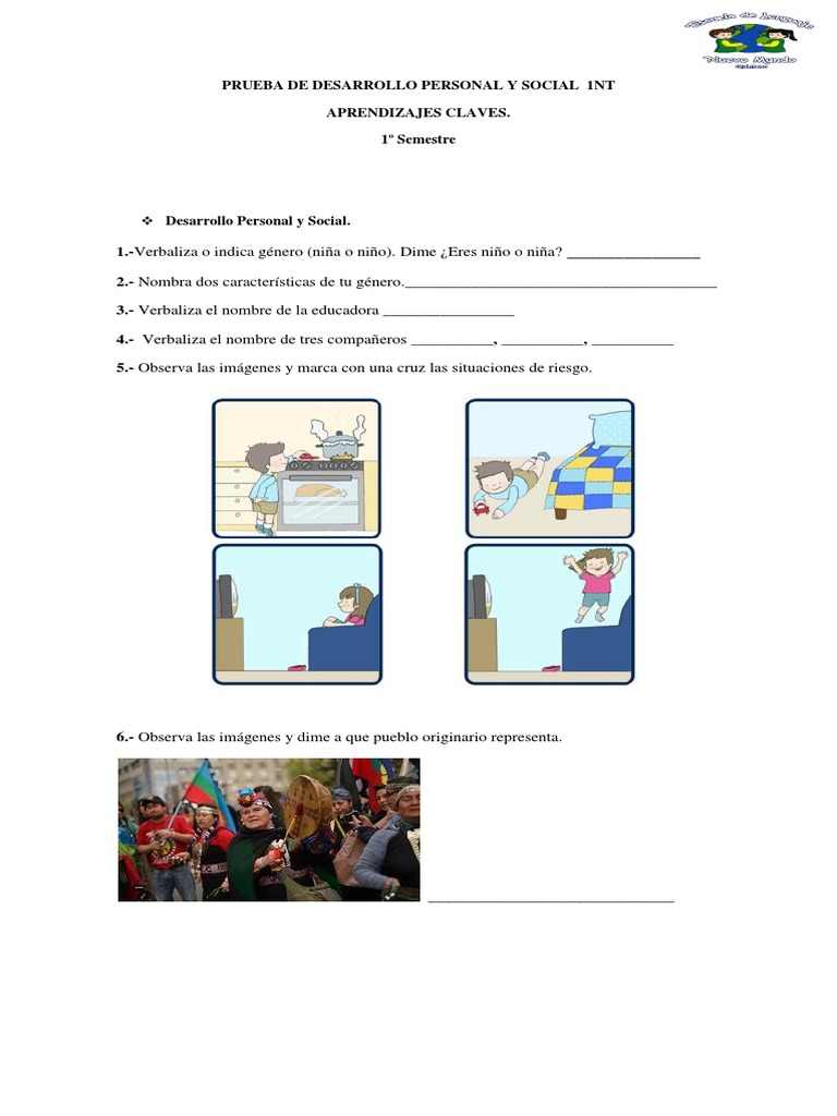Prueba de Desarrollo Personal y Social | PDF