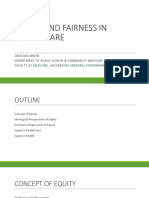 Equity and Fairness in Health Care 2015