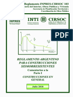 Norma INPRES CIRSOC 103 Parte I-Comentarios