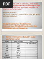 Modal Auxulary and Similar Expression