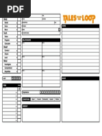 Tales From The Loop - Character Sheet (Fillable) PDF