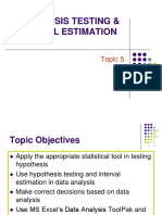 PSY 002 - Topic 5 - Hypothesis Testing and Interval Estimation