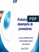 Evaluación Del Desempeño de Proveedores PDF