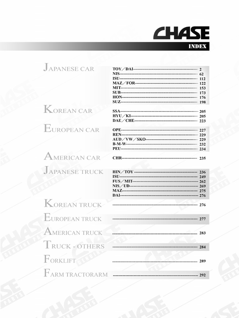 18 Chase Catalog Pdf Cars Of Japan Car Body Styles