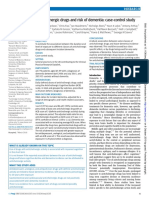 (Anticholinergic Drugs and Risk of Dementia) Case Control 1