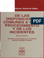 De Las Disposiciones Comunes A Todo Prodec. y de Los Incidenters, Stoehrel PDF