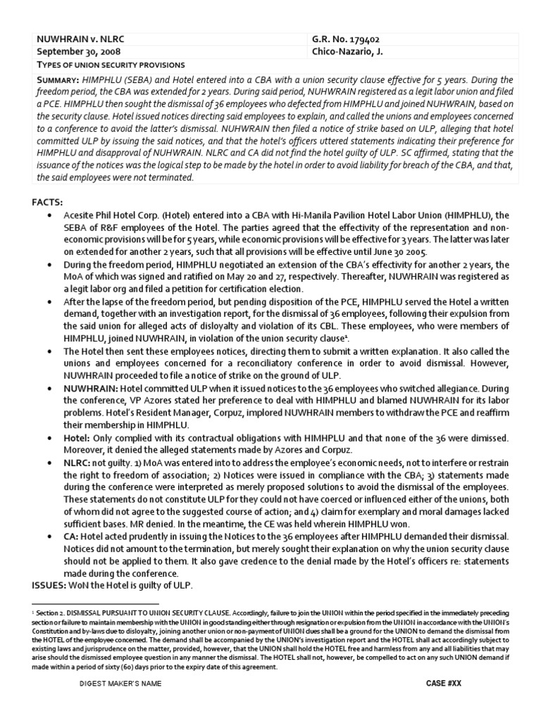 The Impact and Implications of Union Security Clauses on Employee