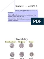 Bioinformatics 1 - Lecture 8: Random Sequences and Significance Erdos & Renyi